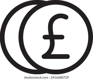 Imagen vectorial del símbolo del dinero. Ilustración de la imagen de diseño de moneda