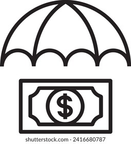 Imagen vectorial del símbolo del dinero. Ilustración de la imagen de diseño de moneda