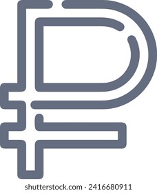 Imagen vectorial del símbolo del dinero. Ilustración de la imagen de diseño de moneda