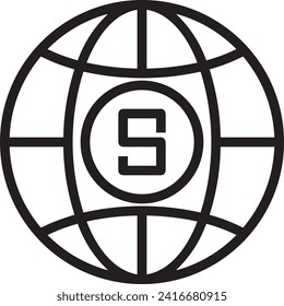 Money icon symbol vector image. Illustration of the currency design image