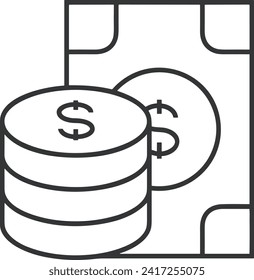 Money icon symbol vector image. Illustration of the currency design image