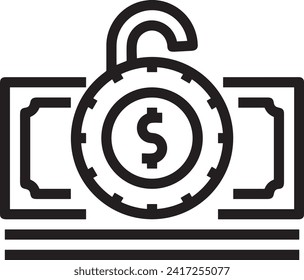 Money icon symbol vector image. Illustration of the currency design image