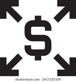 Money icon symbol vector image. Illustration of the currency design image