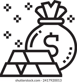 Imagen vectorial del símbolo del dinero. Ilustración de la imagen de diseño de moneda