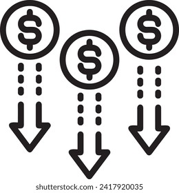 Money icon symbol vector image. Illustration of the currency design image