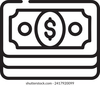 Money icon symbol vector image. Illustration of the currency design image
