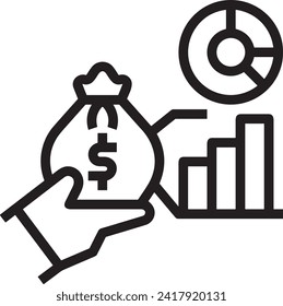 Money icon symbol vector image. Illustration of the currency design image