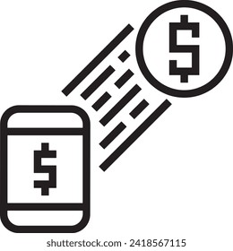 Money icon symbol vector image. Illustration of the currency design image
