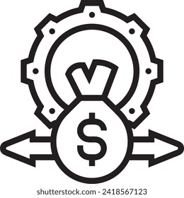 Money icon symbol vector image. Illustration of the currency design image