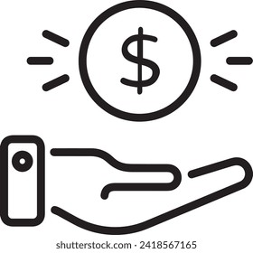 Money icon symbol vector image. Illustration of the currency design image