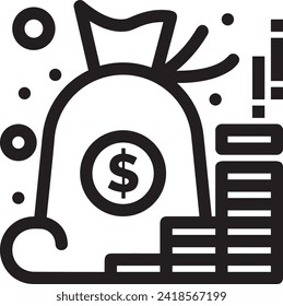 Money icon symbol vector image. Illustration of the currency design image