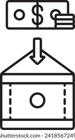 Money icon symbol vector image. Illustration of the currency design image