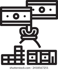 Money icon symbol vector image. Illustration of the currency design image