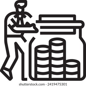 Money icon symbol vector image. Illustration of the currency design image