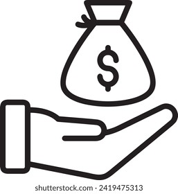 Money icon symbol vector image. Illustration of the currency design image
