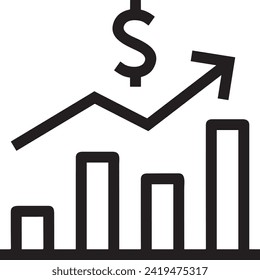 Money icon symbol vector image. Illustration of the currency design image
