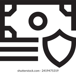 Imagen vectorial del símbolo del dinero. Ilustración de la imagen de diseño de moneda