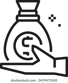 Money icon symbol vector image. Illustration of the currency design image