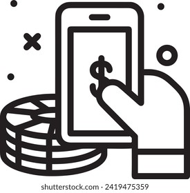 Money icon symbol vector image. Illustration of the currency design image