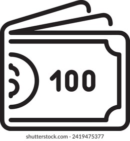 Imagen vectorial del símbolo del dinero. Ilustración de la imagen de diseño de moneda