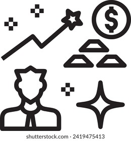 Money icon symbol vector image. Illustration of the currency design image