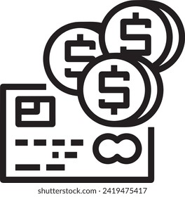 Imagen vectorial del símbolo del dinero. Ilustración de la imagen de diseño de moneda