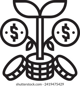Money icon symbol vector image. Illustration of the currency design image