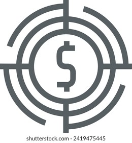 Money icon symbol vector image. Illustration of the currency design image