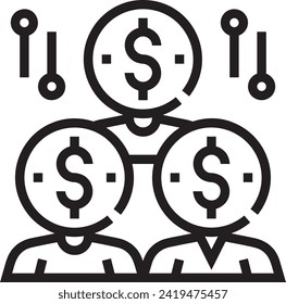 Money icon symbol vector image. Illustration of the currency design image