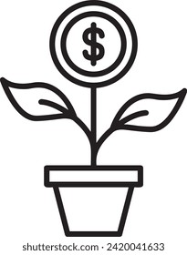 Money icon symbol vector image. Illustration of the currency design image
