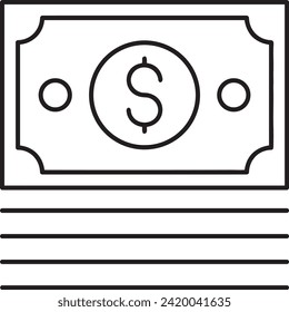 Money icon symbol vector image. Illustration of the currency design image
