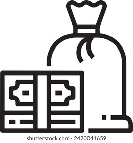 Money icon symbol vector image. Illustration of the currency design image