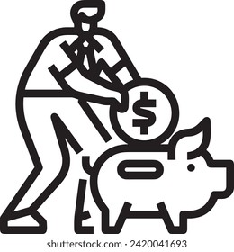 Money icon symbol vector image. Illustration of the currency design image