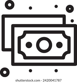 Imagen vectorial del símbolo del dinero. Ilustración de la imagen de diseño de moneda