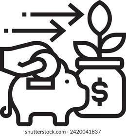 Money icon symbol vector image. Illustration of the currency design image