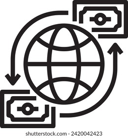 Money icon symbol vector image. Illustration of the currency design image