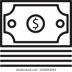 Imagen vectorial del símbolo del dinero. Ilustración de la imagen de diseño de moneda