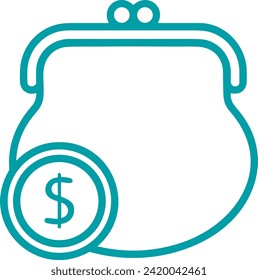 Imagen vectorial del símbolo del dinero. Ilustración de la imagen de diseño de moneda