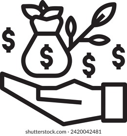 Money icon symbol vector image. Illustration of the currency design image