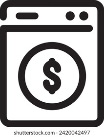 Imagen vectorial del símbolo del dinero. Ilustración de la imagen de diseño de moneda