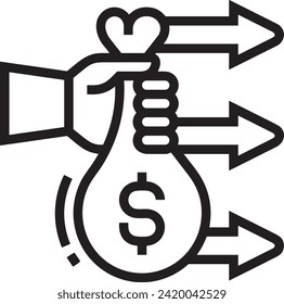 Money icon symbol vector image. Illustration of the currency design image