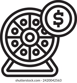 Imagen vectorial del símbolo del dinero. Ilustración de la imagen de diseño de moneda