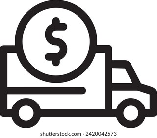 Imagen vectorial del símbolo del dinero. Ilustración de la imagen de diseño de moneda