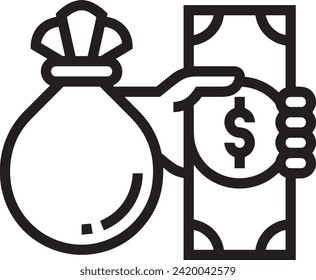 Geldsymbol, Vektorbild. Illustration des Devisendesign-Bildes
