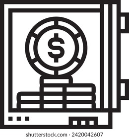 Geldsymbol, Vektorbild. Illustration des Devisendesign-Bildes