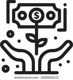 Money icon symbol vector image. Illustration of the currency design image