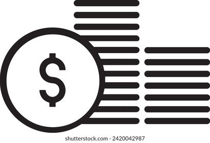 Money icon symbol vector image. Illustration of the currency design image