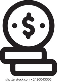 Money icon symbol vector image. Illustration of the currency design image