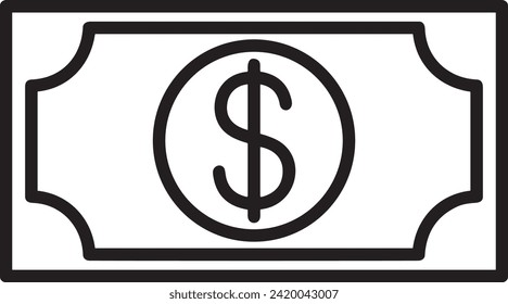 Imagen vectorial del símbolo del dinero. Ilustración de la imagen de diseño de moneda