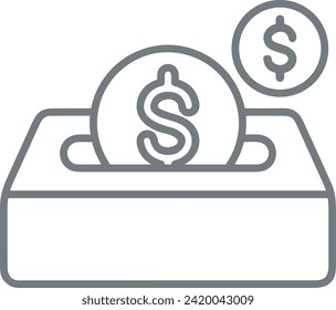 Money icon symbol vector image. Illustration of the currency design image